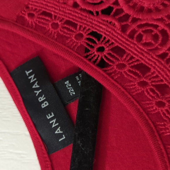 Lane Bryant Tied Waist Lipstick Red Dress - Picture 4 of 5